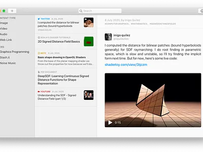 Stash desktop app knowledgebase macos ui