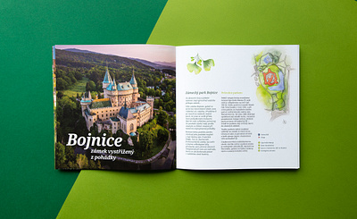 Guide to the Gardens aquarelle castle chateau czech editorial design garden gardenscapes green history illustration layout paper park photography print design tourism typesetting typography