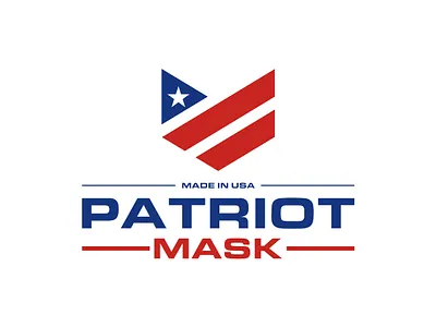 patriot mask flag logo design logo idea mask usa flag