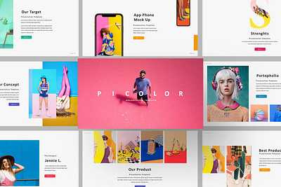 Picolor Creative Google Slide agency business clean concept creative design development google slide google slide template google slides google slides template image minimal modern presentation simple template web design web development website