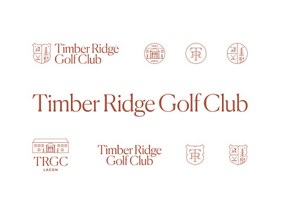 Timber Ridge Golf Club Brand Identity branding country club crest crest logo deer logo family crest golf course golf identity golfing green logo illinois lacon line logo peoria timber logo