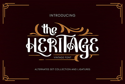 Heritage | Vintage Font art branding calligraphy calligraphy font design elegant fonts font font design fonts fonts collection lettering logo modern fonts professional sans serif serif font serif fonts typography vintage vintage font