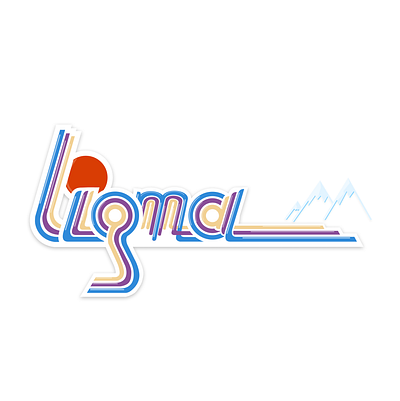 LIGMA - vintage ski & snowboard logo design design illustration ligma logo mountains outdoor ski lodge skiing snoaboarding snow vector winter wintersports