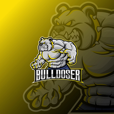 Bulldoser design esport gamer gaming gaming logo logo mascot twitch twitch logo vector