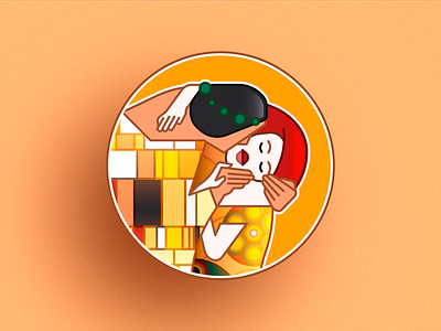 Badge - Der Kuss art badge branding colors design icon vector