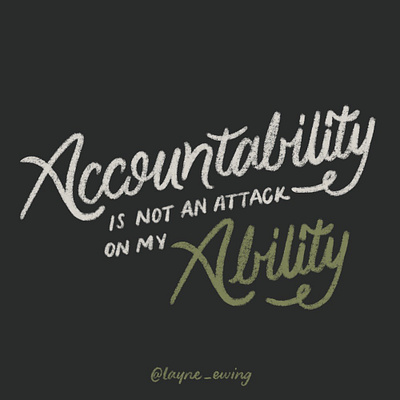 accountABILITY app design hand lettering lettering procreate typography