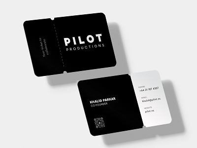 Black & White Ticket Shaped Business Card auckland black and white black and white business card brand identity branding business card design business cards business logo clean cool business card die cut diecut event ticket events minimal nz print design production company professional sleek