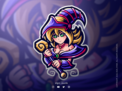 Dark Magician Logo anime artwork bold branding character characterdesign design esports gaming illustration lettering logo logodaily mascot sports logo ui vector