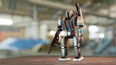Box Robot 3d 3d art 3d artist blender concept art light mecha render robot science fiction
