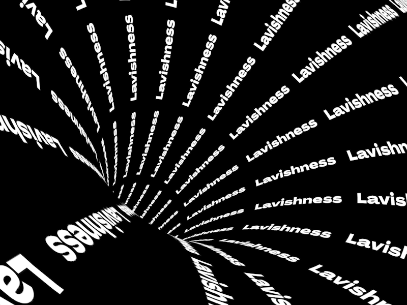 LAVISHNESS kinetic typography motion nikita apoykov