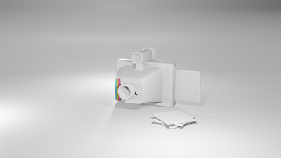 3D Practice blender blender3d camera colour eevee polaroid render retro vintage