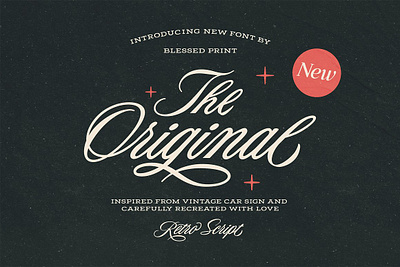 The Original - Retro Script cursive font font groovy font hand made handwritten font italic font logo font logo script modern font retro font retro script script script font stunning font the original wedding font