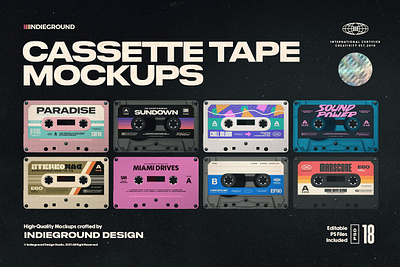 Cassette Tape Mockups cassette cassette mockup logo mockup mockups music cassette music mockup music tape nostalgia photorealistic plastic portfolio retro tape mockup tapes vintage