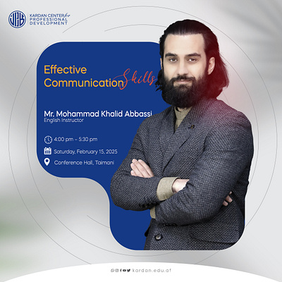 Effective Communication Skills - Poster branding graphic design kardan university poster social media poster