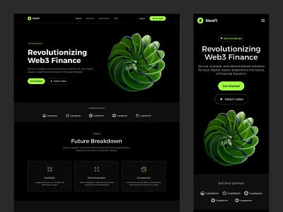 NeoFi – The Ultimate Web3 Product Landing Page [Freebie] crypto wallet website daily ui decentralized system website defi website figma figma freebie flat design framer template freebies landing page landing page design mining design nft marketplace ui ux web3 design web3 landing page web3 startup webflow template wix template