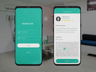 Medicine App android application appointment booking branding doctor app dribble medical app ui ux