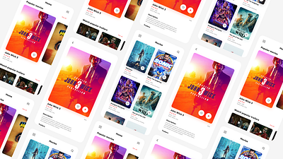 Mobile movie app design app interface mobile design mobile interface mobile ui simple ui ux web design