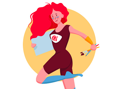 Super Woman illustration mum power supermum vector womans