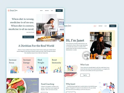 Dietitian's Website Exploration design illustration ui website