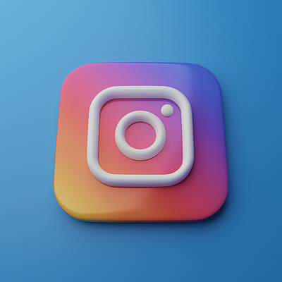 Instagram | Big Sur App Icon 3d 3d art app icon big sur blender graphic instagram logo neumorphism skeumorphism