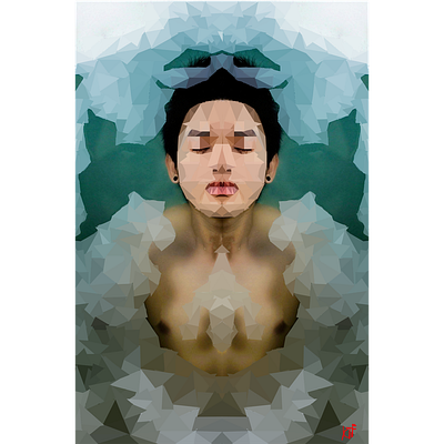 low poly bath artwork design illustration infusion low poly photo edit polygon