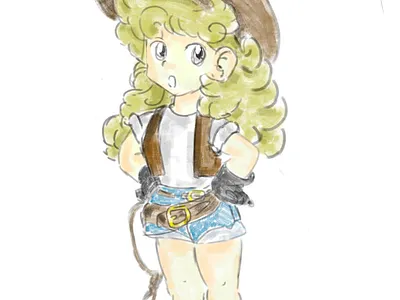 vaquera anime girl illustration