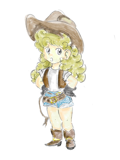vaquera anime girl illustration