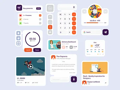 App Widget Concept app bright color clean concept design system ios14 typography ui ui kit ux ux kit widget
