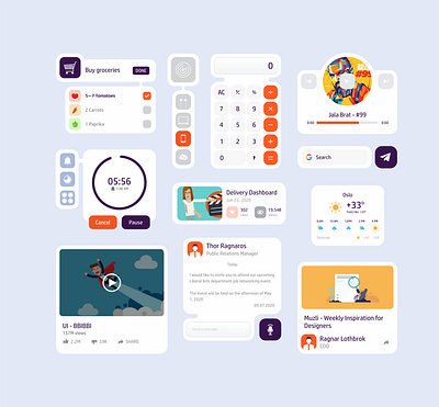 App Widget Concept app bright color clean concept design system ios14 typography ui ui kit ux ux kit widget