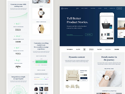 Tangiblee Homepage ecommence homepage marketing site product design saas landing page shop ui