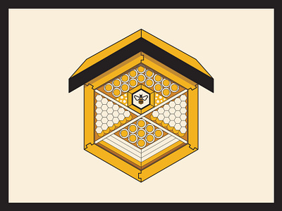 The Bee Hotel bee bees bugs concept content environment graphicdesign hexagon home hotel hotels house illustration illustrator infographic insect marketing post roof sustainable tube