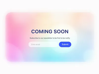 Daily UI Challenge : 048 Coming Soon adobexd comingsoon dailyui ui