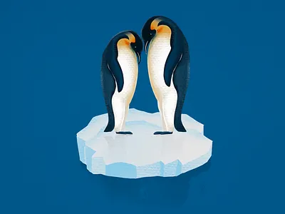 Penguin illustration procreate