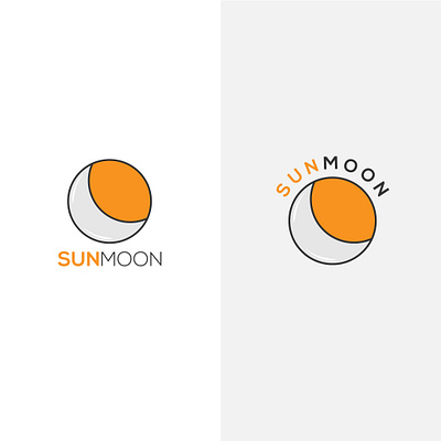 Sun Moon Iconic Logo Design awesome logo branding design flat logo logo design minimal mnimalist moon sun vector