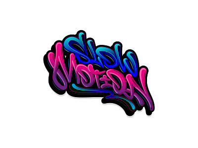 Slow motion brushpen calligraphy design graffiti lettering logo logotype slowmotion type каллиграфия леттеринг