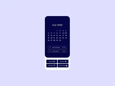 Daily UI Challenge #38 Calendar app calendar dailyui dailyui038 design july typography ui ux