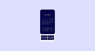 Daily UI Challenge #38 Calendar app calendar dailyui dailyui038 design july typography ui ux