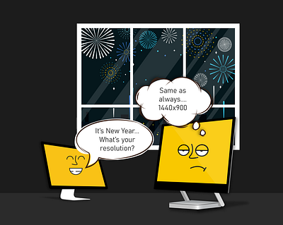 New Year Resolution comic face happt monitor new new year resolution sad sad face year