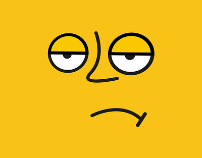 Annoyed Face adobe illustrator annoyed comic emoji illustration minimal minimalist sad sad face