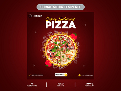 Pizza social media template advertisement advertising background banner banner banner template beverages design desserts dish food marketing marketing agency meal menu menu restaurant pizza social social banner stories trendy