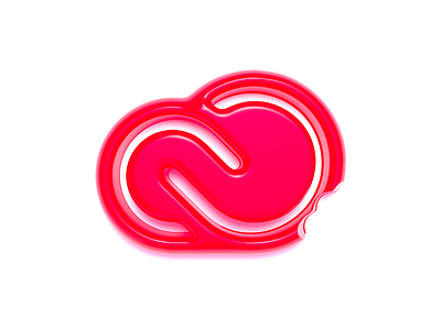 Adobe Creative Cloud logo (gummy style) 3d 3d art 3d design branding c4d cinema4d concept idea conceptual design creative creative cloud design graphicdesign gummy icon illustration logo logo design concept logo mark realistic red