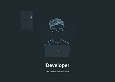 Minimalist Charterer Illustration adobe illustrator anonymous coder coding geek hacker hacking identity illustration laptop minimal minimalism minimalist minimalistic nerd night spy spying thief vector