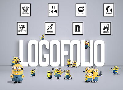 LogoFolio Poster Design adobe illustrator adobe photoshop animated character art cartoon design design inspiration graphic graphicdesign illustration inspiration logo logo design minion minions mock up mockups photo manipulation product design realistic