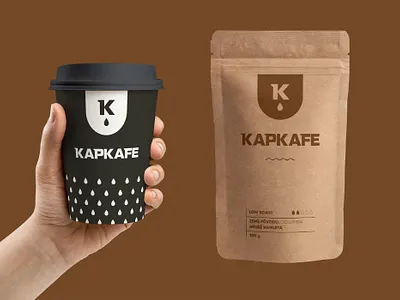 Drop Cafe - part of branding. coffee coffee branding coffee cup coffee pouch bag coffeeshop