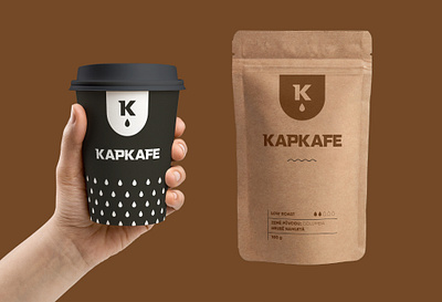 Drop Cafe - part of branding. coffee coffee branding coffee cup coffee pouch bag coffeeshop