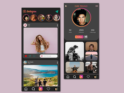 Instagram Redesign app design ui ux