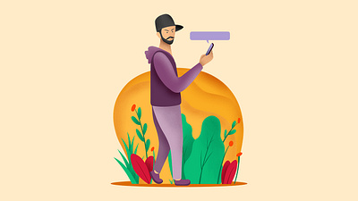 Boy Illustration - Flat Design app illustration art character artist character design digital art flat illustration illustration saurabh singh rajput shreyansh saurabh shreyanshsaurabhart sketch sketchbook web illustartion