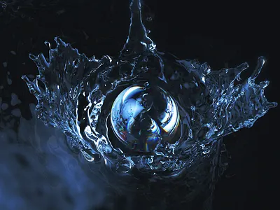 RealFlow Water Splash 3d abstract cinema 4d crown octane octanerender realflow water water simulation watersplash