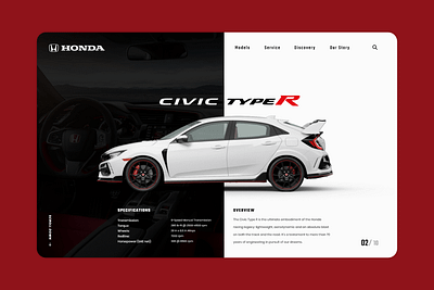 Honda Civic Landing Page design landing page landing page design ui web design website