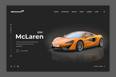 Mclaren Landing Page design landing page landing page design landingpage ui web design webdesign website